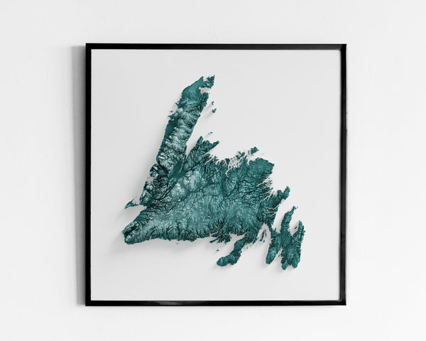Newfoundland Shaded Relief (5 Variations)
