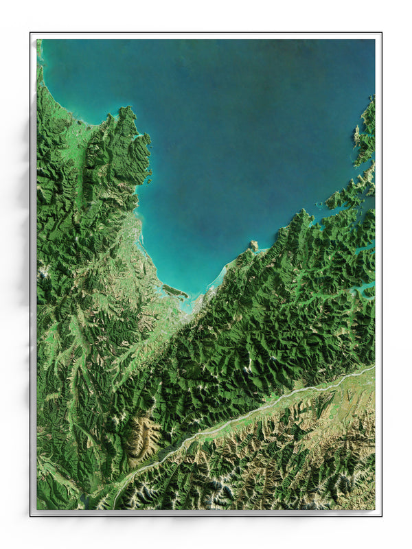 Nelson Tasman, New Zealand Imagery Shaded Relief
