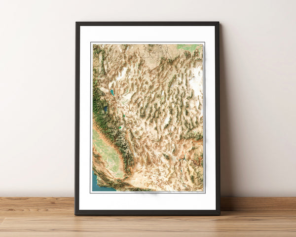 Nevada Imagery Shaded Relief