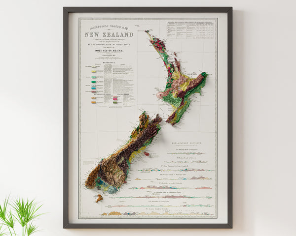 Geological Map of New Zealand (c.1873)