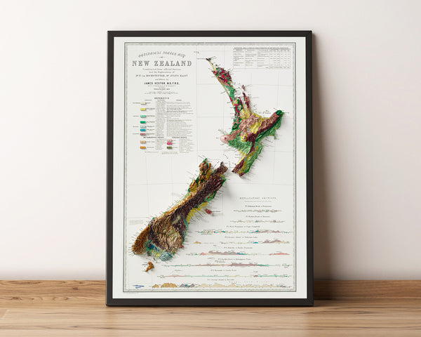 Geological Map of New Zealand (c.1873)