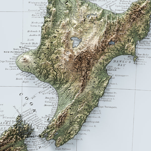 New Zealand Vintage Topographic Map (c.1912)