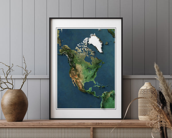 North America Imagery Shaded Relief
