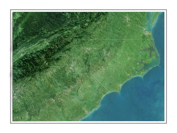 North Carolina Imagery Shaded Relief
