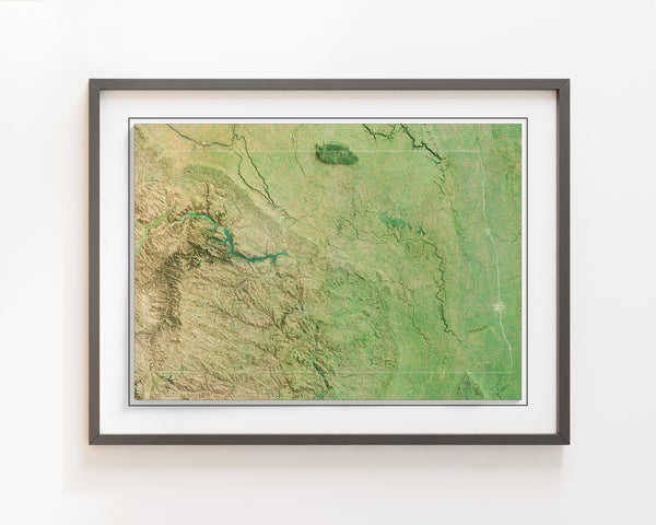 North Dakota Imagery Shaded Relief