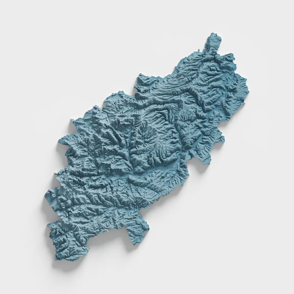 Northamptonshire County Shaded Relief