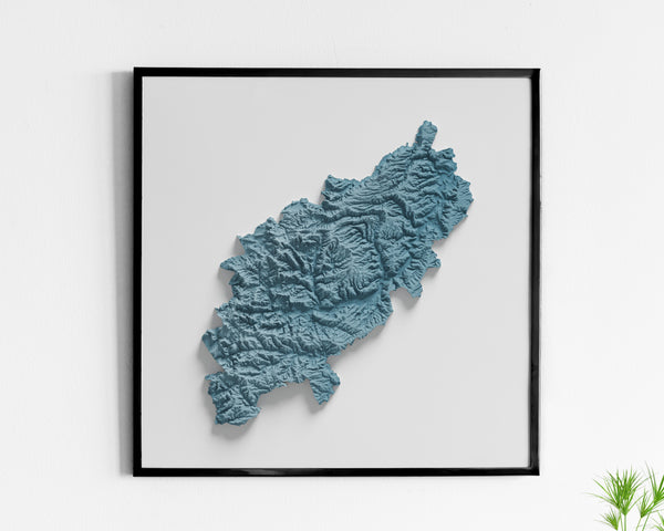 Northamptonshire County Shaded Relief