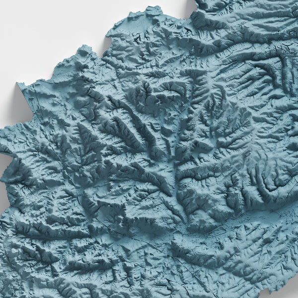Northamptonshire County Shaded Relief