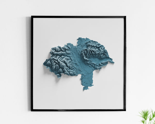 North Yorkshire County Shaded Relief