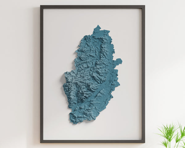 Nottinghamshire County Shaded Relief