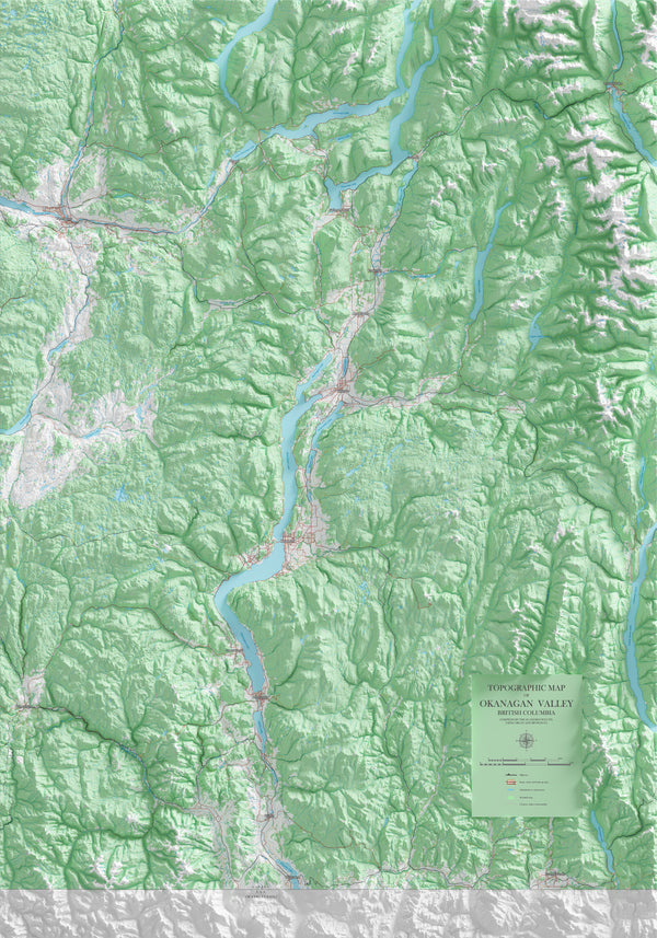 Okanagan Valley Topographic Map