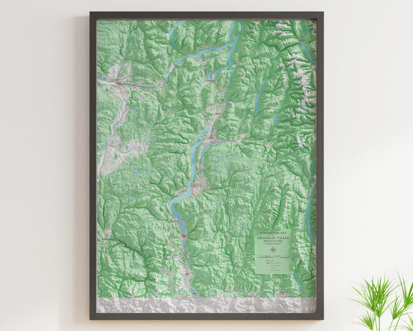 Okanagan Valley Topographic Map
