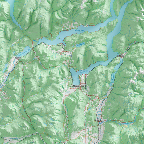 Okanagan Valley Topographic Map