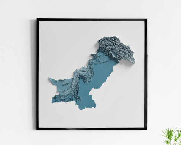 Pakistan Shaded Relief Map