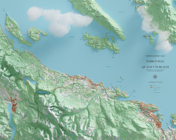 Parksville and Qualicum Beach Topographic Map