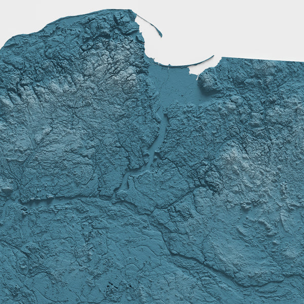 Poland Shaded Relief