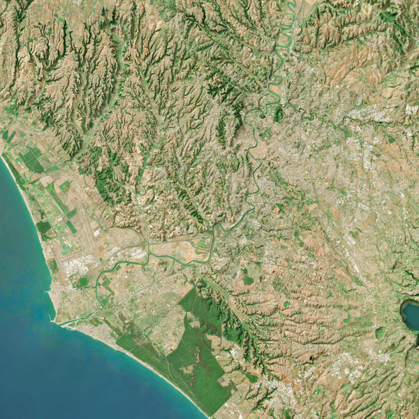 Rome Italy Imagery Shaded Relief