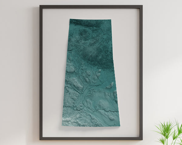 Saskatchewan Shaded Relief (5 Variations)