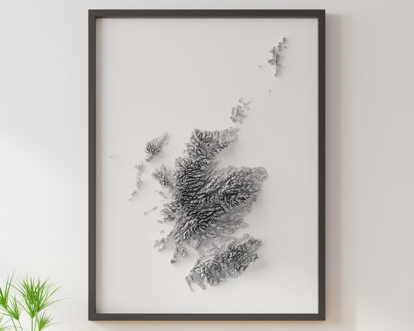 Scotland Shaded Relief (5 Variations)