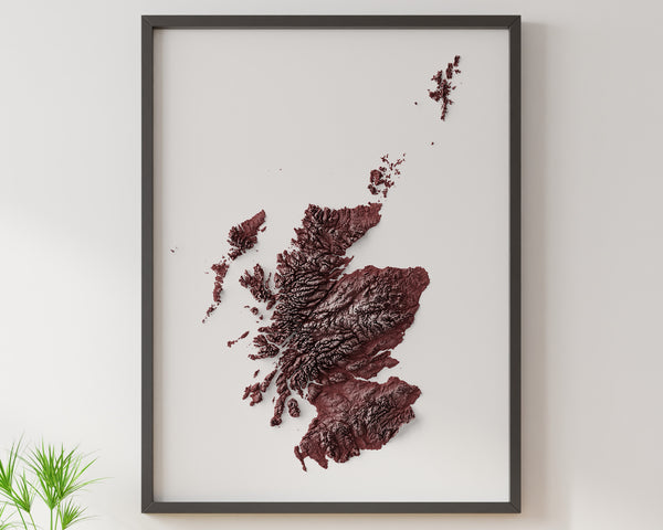 Scotland Shaded Relief (5 Variations)