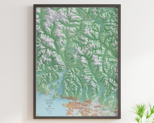 Sea to Sky Topographic Map