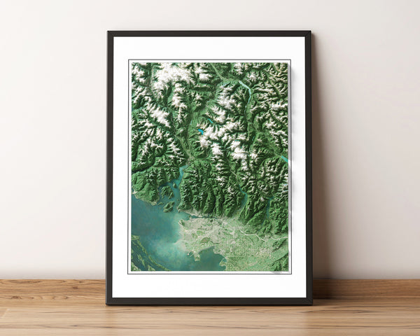 Sea to Sky British Columbia Imagery Shaded Relief