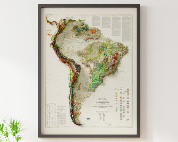 Geological Map of South America (c.1950)