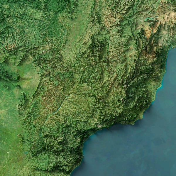 South America Imagery Shaded Relief