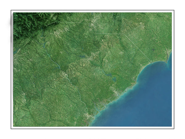 South Carolina Imagery Shaded Relief
