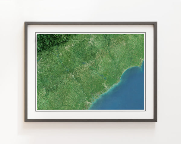 South Carolina Imagery Shaded Relief
