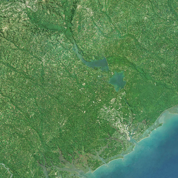 South Carolina Imagery Shaded Relief