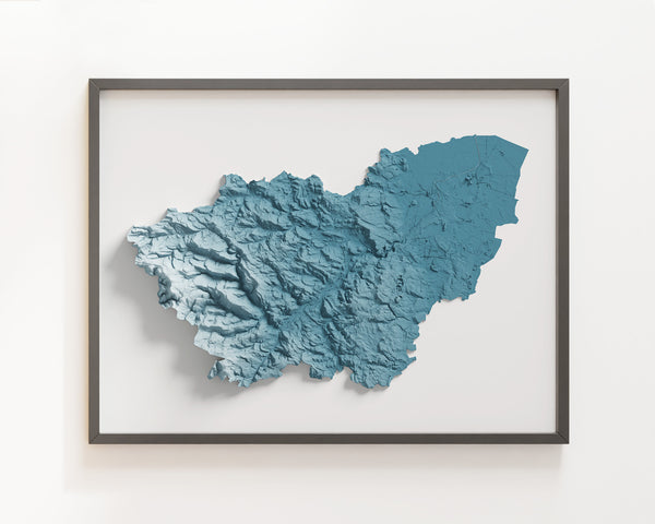 South Yorkshire County Shaded Relief