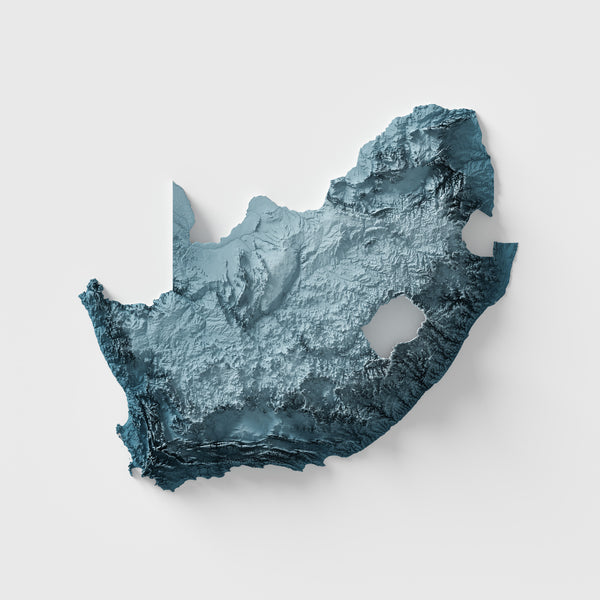 South Africa Shaded Relief Map