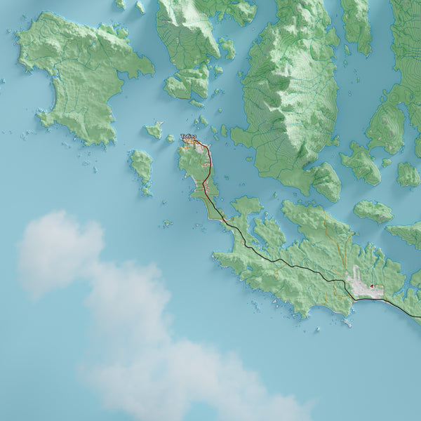 Tofino and Ucluelet Topographic Map