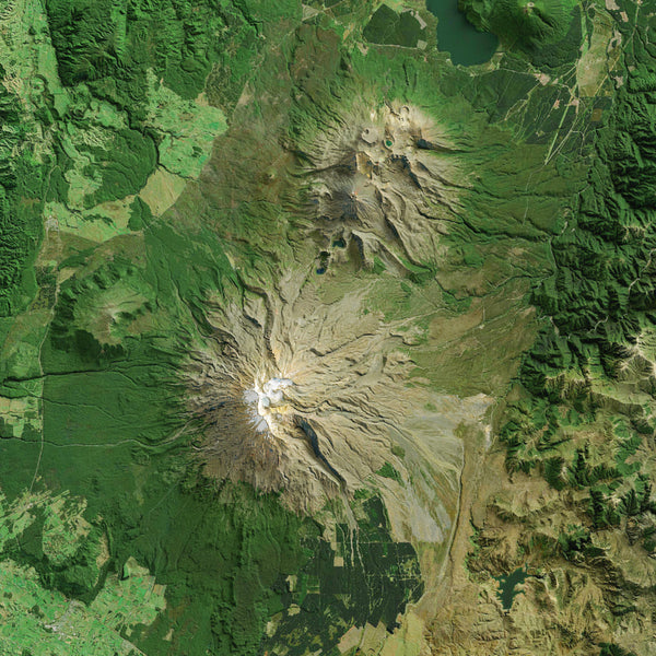 Tongariro, New Zealand Imagery Shaded Relief