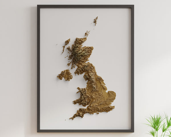 United Kingdom Shaded Relief (5 Variations)