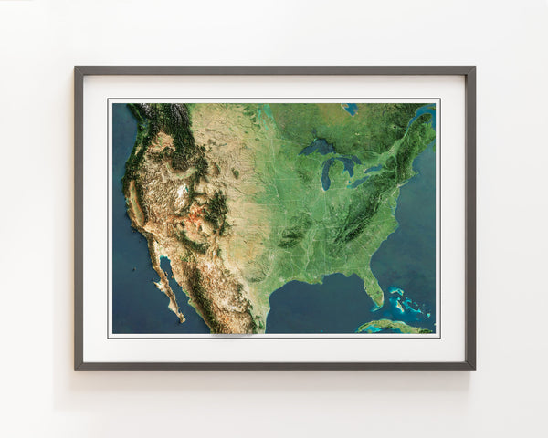 USA (Contiguous) Imagery Shaded Relief
