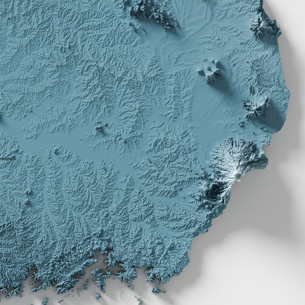 Uganda Shaded Relief Map