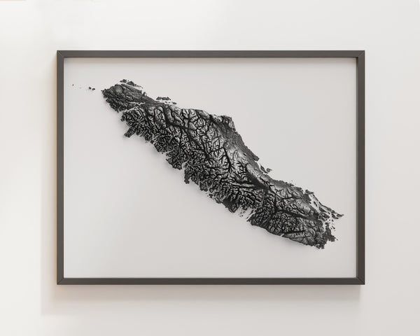 Vancouver Island Shaded Relief (5 Variations)
