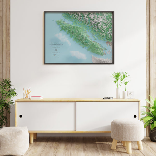 Vancouver Island Topographic Map
