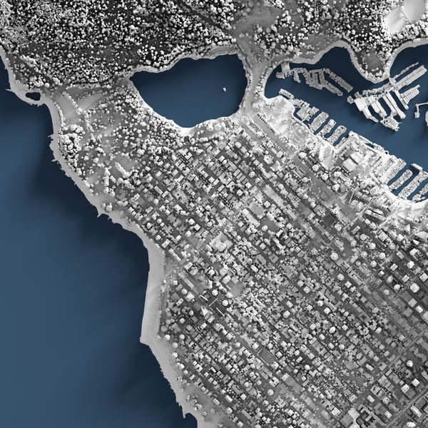Vancouver Detailed Shaded Relief