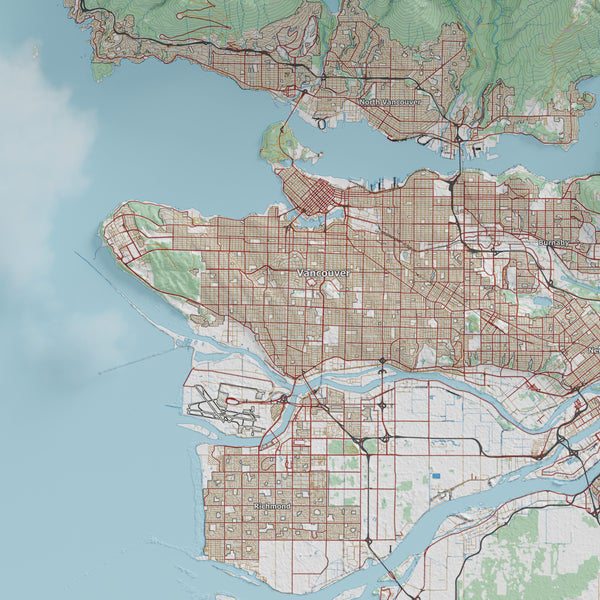 Vancouver Topographic Map