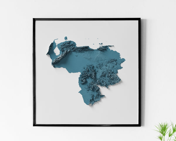 Venezuela Shaded Relief Map