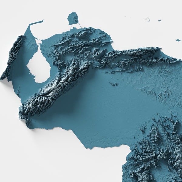 Venezuela Shaded Relief Map