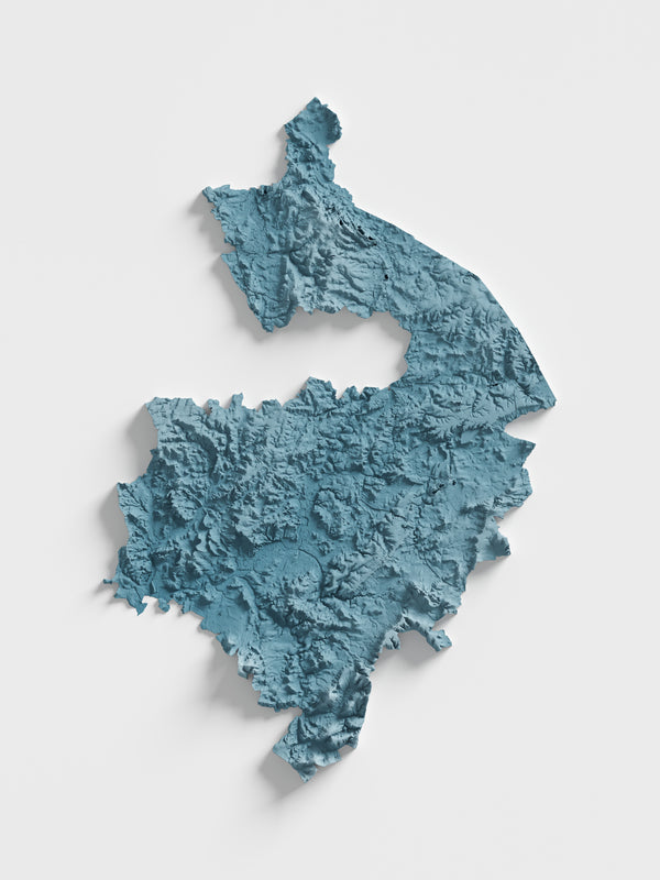 Warwickshire County Shaded Relief