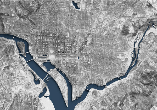 Washington D.C. Shaded Relief