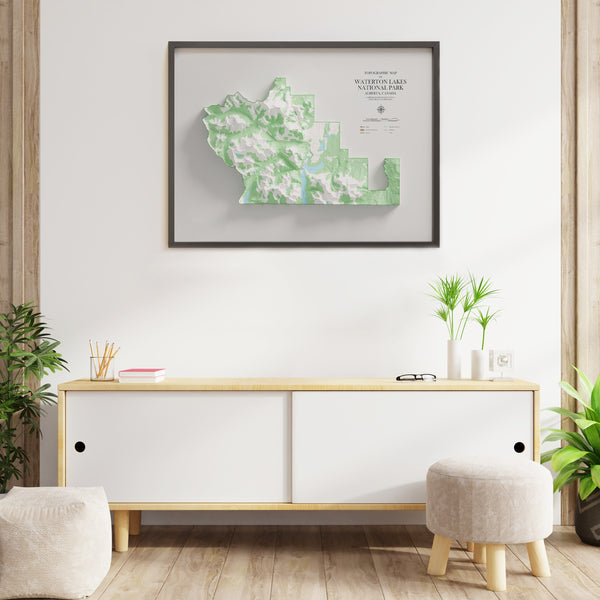 Waterton Lakes National Park Topographic Map