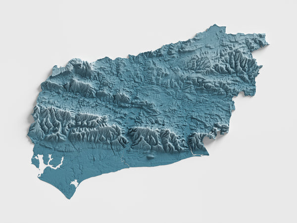West Sussex County Shaded Relief