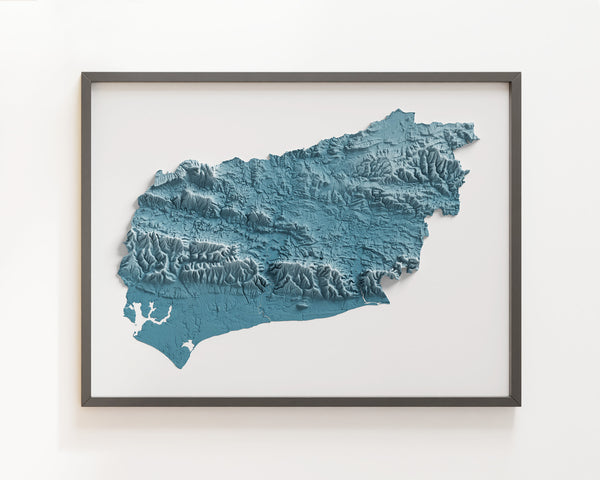 West Sussex County Shaded Relief