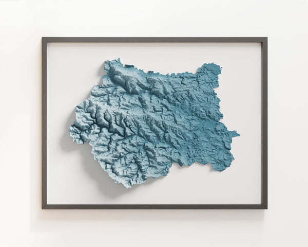 West Yorkshire County Shaded Relief